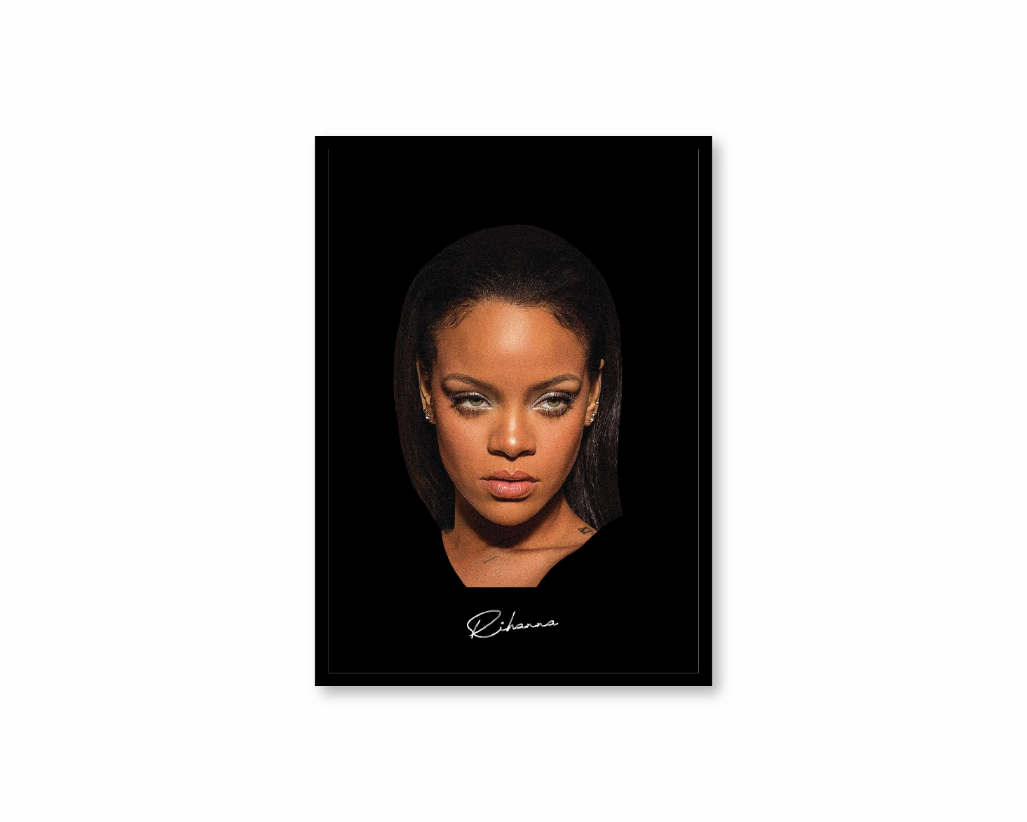 Big Head Rihanna Black Portraitmodern abstract painting decor