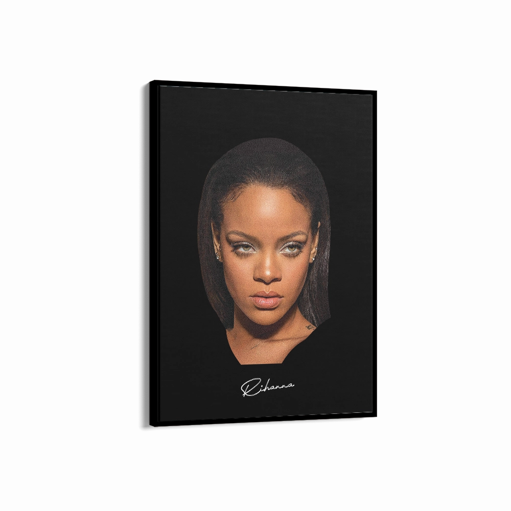 Big Head Rihanna Black Portrait