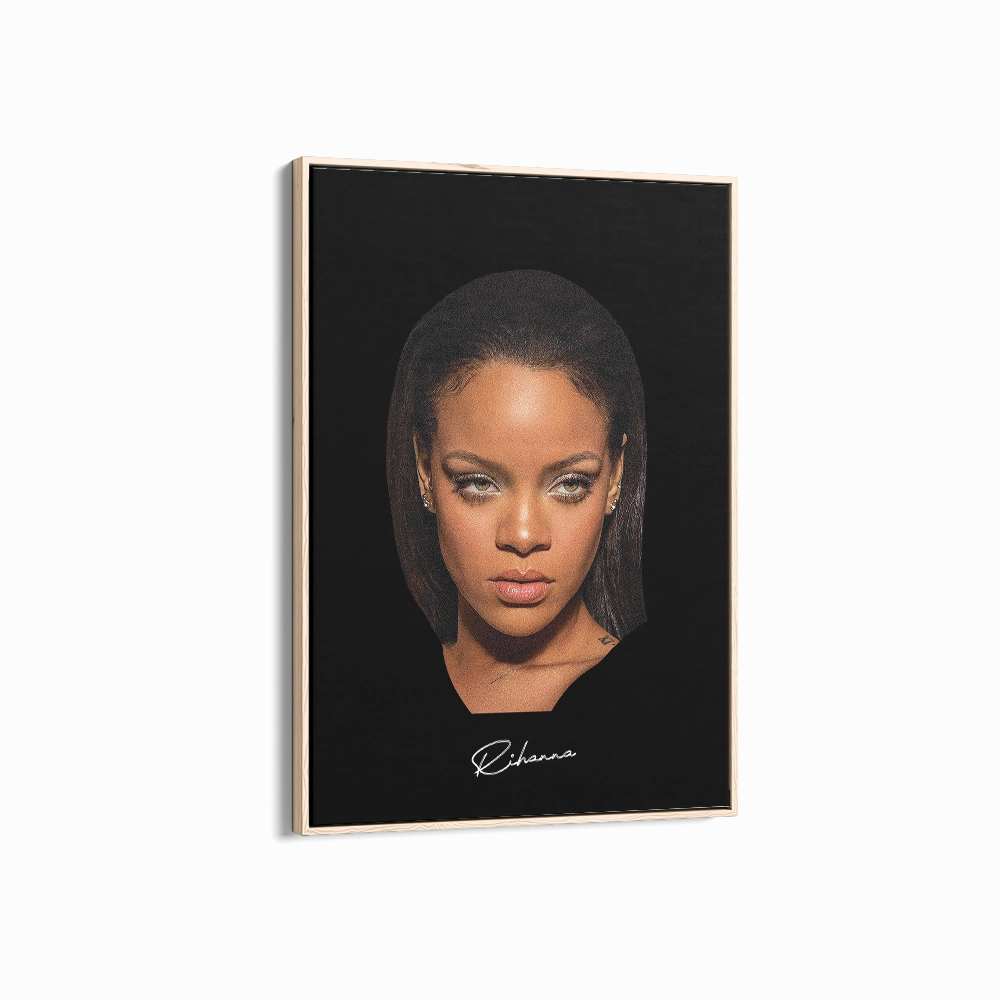 Big Head Rihanna Black Portrait