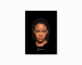 Big Head Rihanna Black Portraitmodern abstract painting decor
