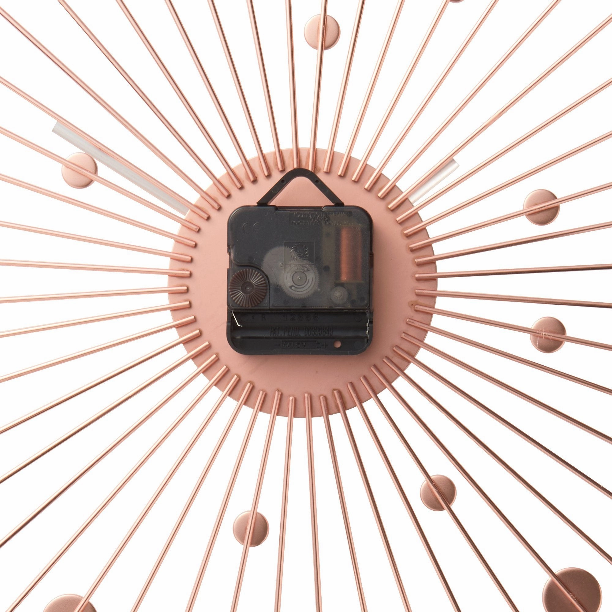 Bijou Wall Clock Pink Gold