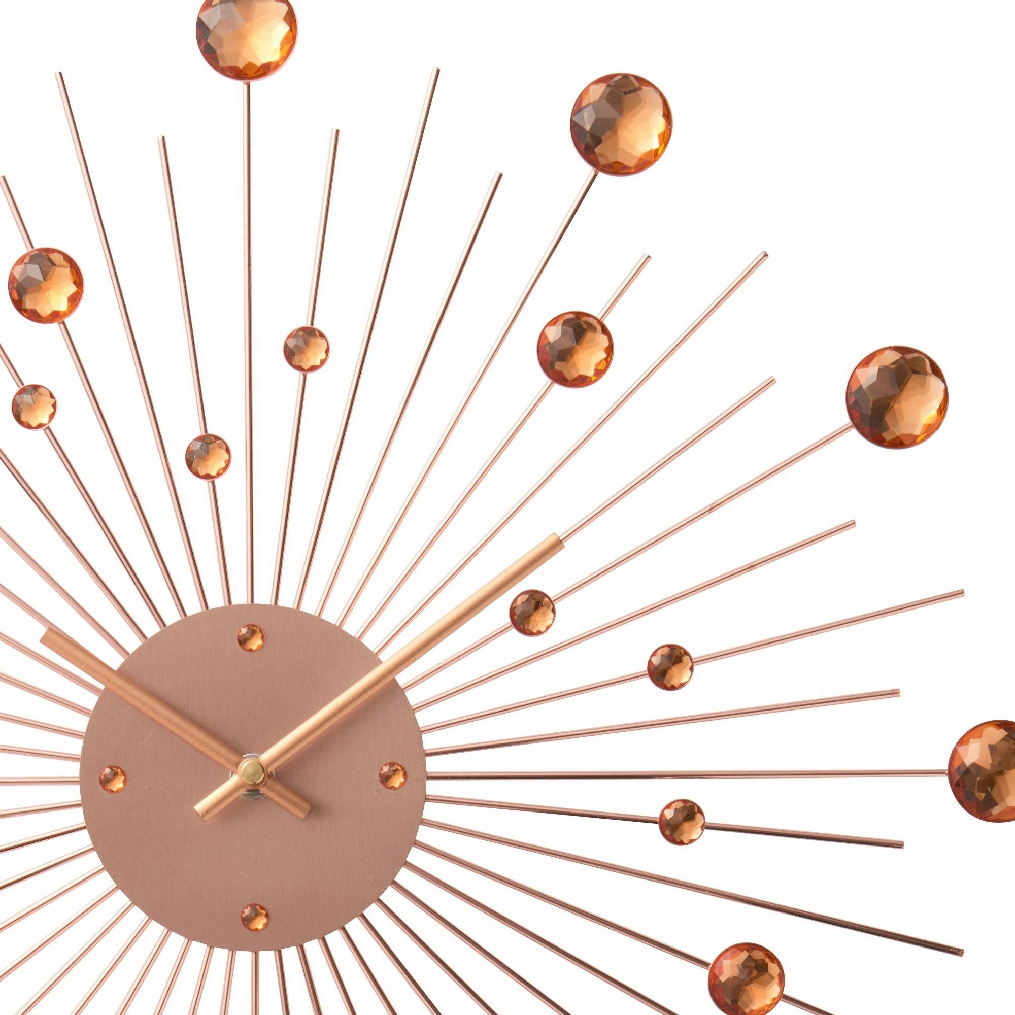 Bijou Wall Clock Pink Gold