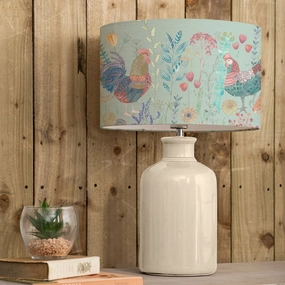 Bilbury Flock Eva & Elspeth Complete Table Lamp Cream/Robins Eggmodern home decor ,home decor for bedroom 