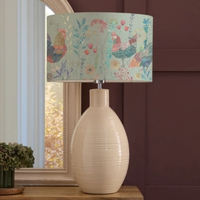 Bilbury Flock Eva & Epona Complete Table Lamp Cream/Robins Eggmodern home decor ,home decor for bedroom 