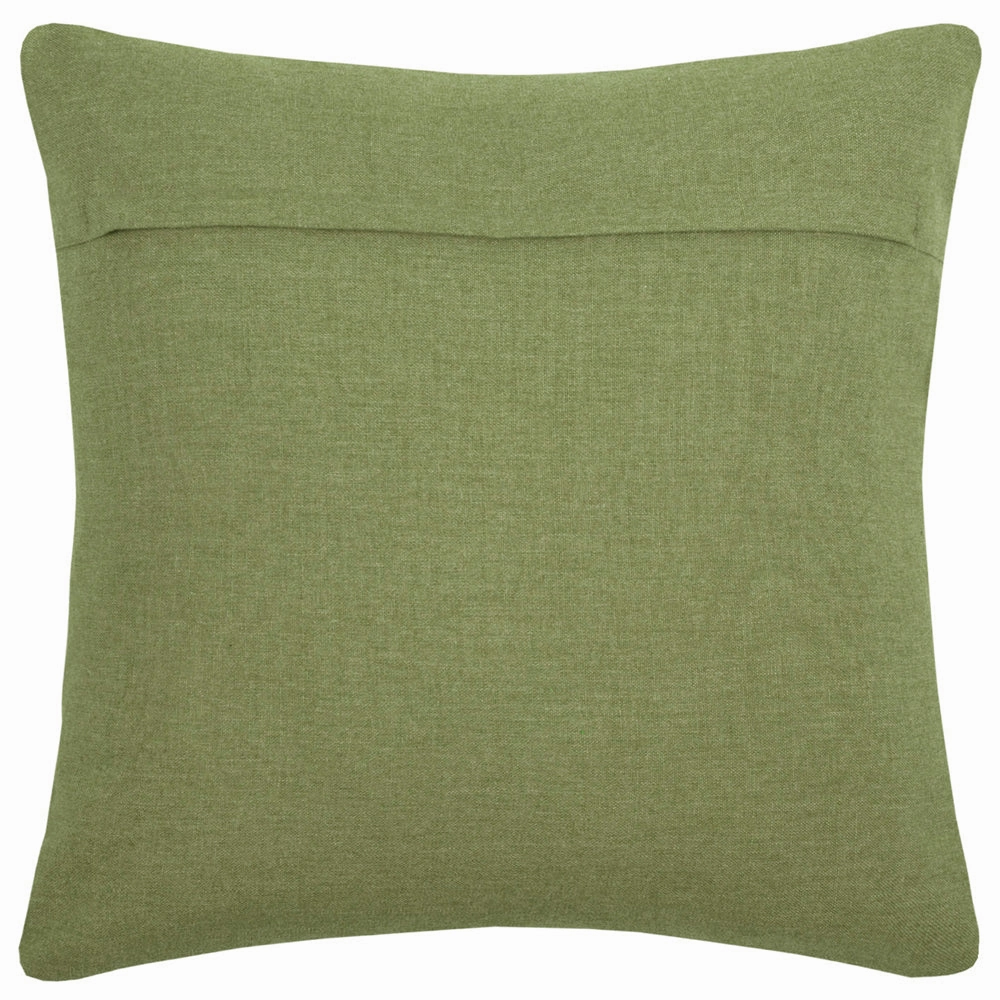 Birch Embroidered Feather Cushion Grass