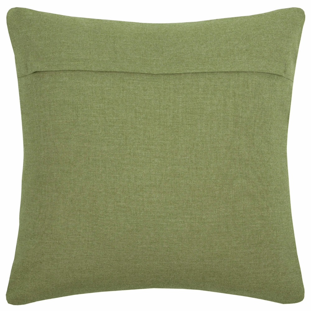 Birch Embroidered Feather Cushion Grass