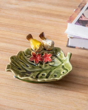 Birdsong Leaf Ceramic Mini Plattermodern kitchen decor ,kitchen dinner set ,dinnerware 