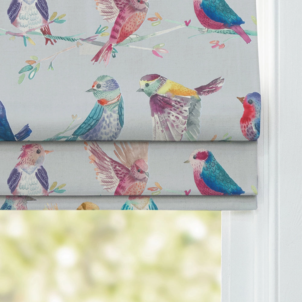 Birdy Branch Printed Cotton Made to Measure Roman Blinds Blossom
