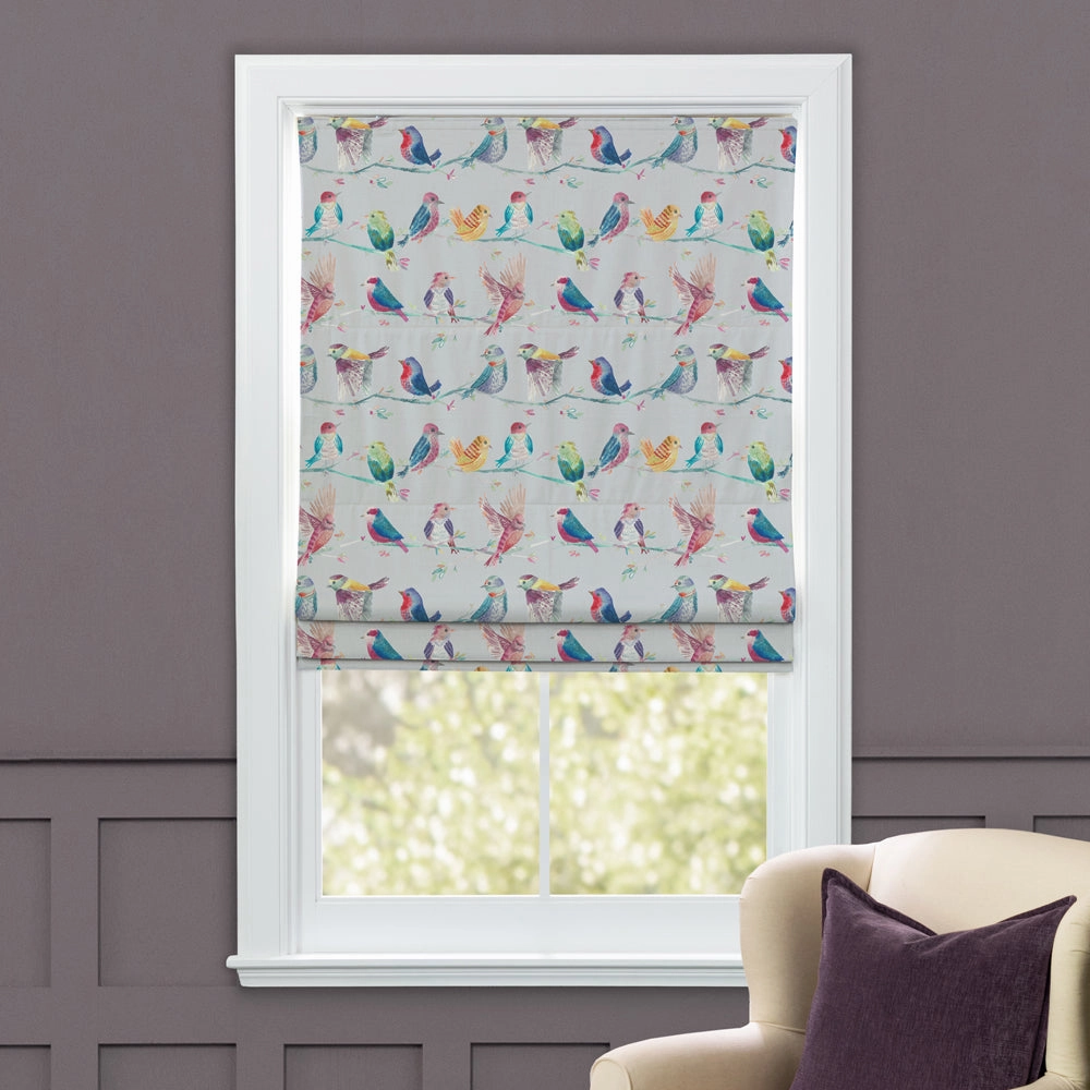 Birdy Branch Printed Cotton Made to Measure Roman Blinds Blossom