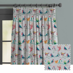 Birdy Branch Printed Made to Measure Curtains Blossombedding sets ,throw blankets 