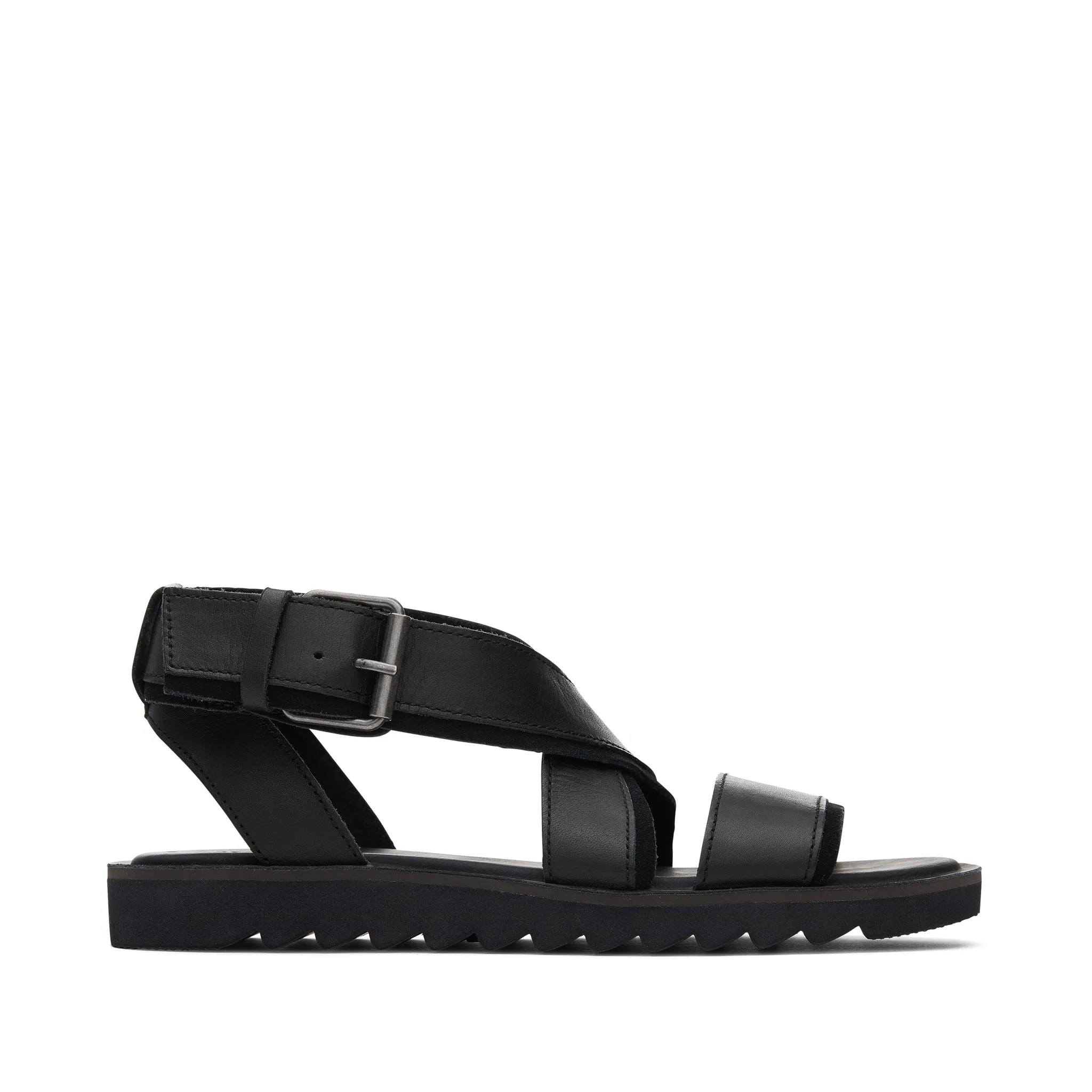 Black Sidney Tread Sandal