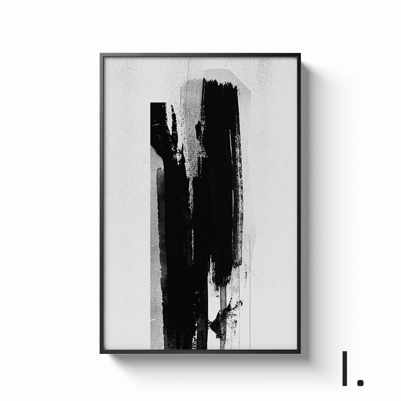 Black and White Alphabet Wall Art With Frame