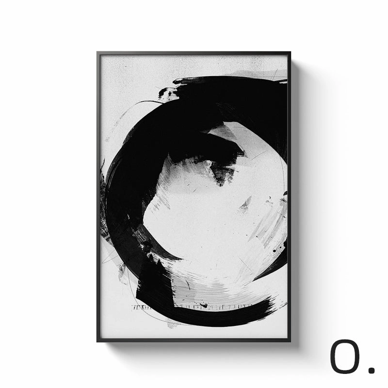 Black and White Alphabet Wall Art With Frame