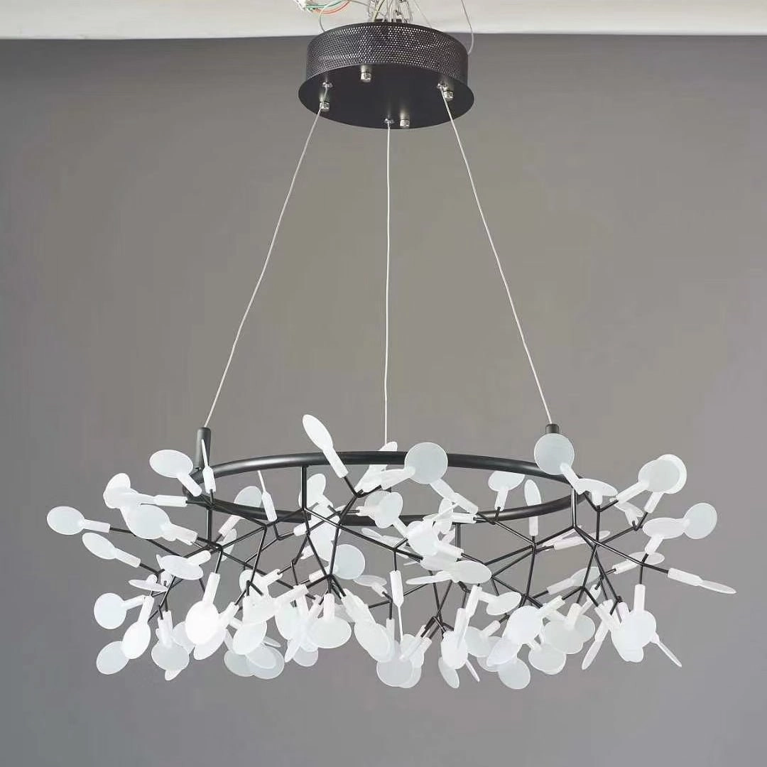 Black Big O Firefly LED Chandelier