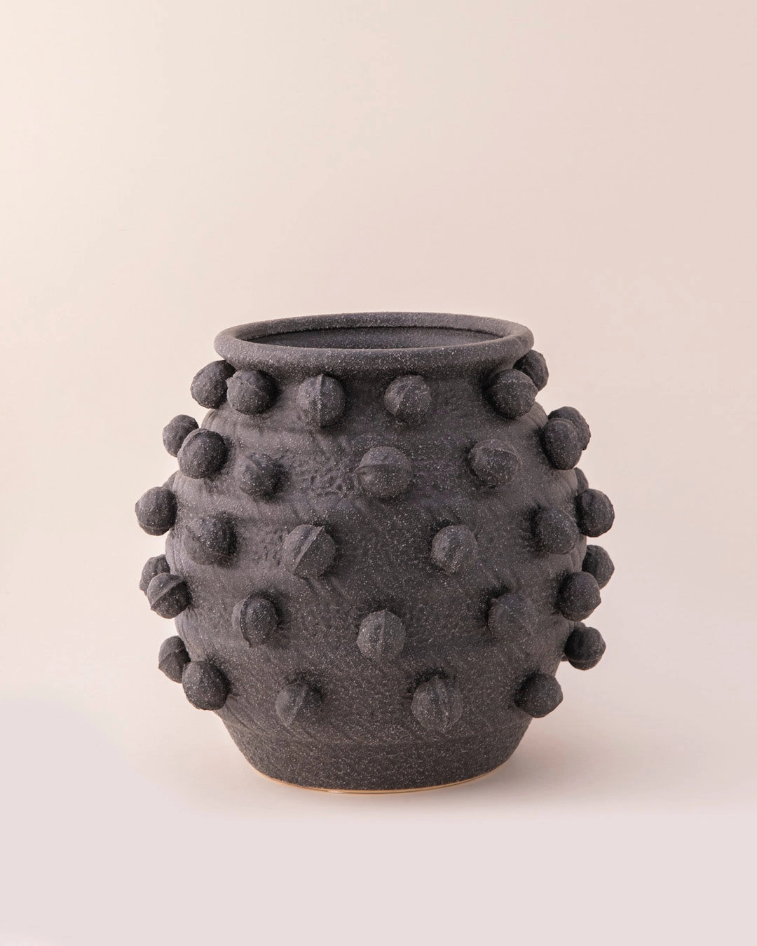 Black Pebble Ceramic Vase