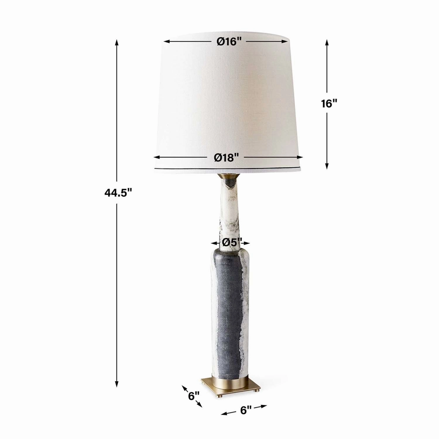 Black White Marble Tablelamp