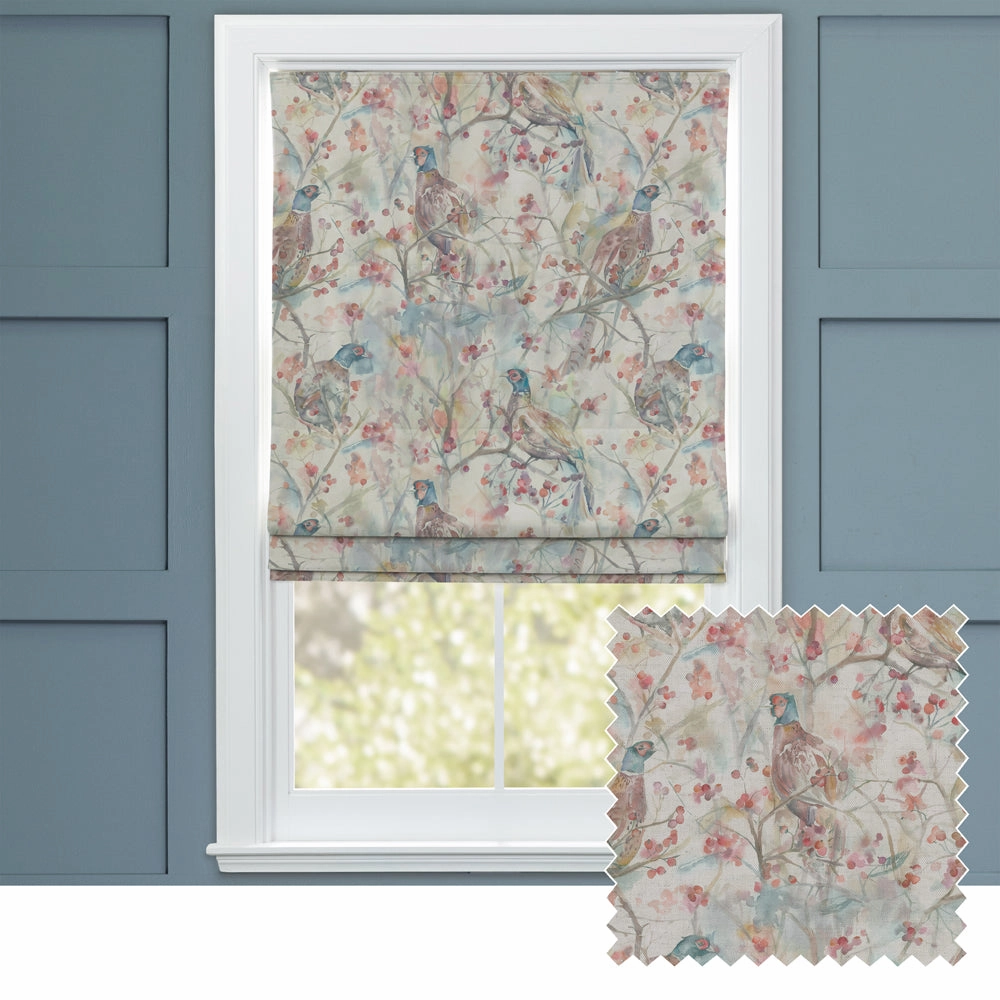 Blackberry Row Printed Cotton Made to Measure Roman Blinds Creambedding sets ,throw blankets 