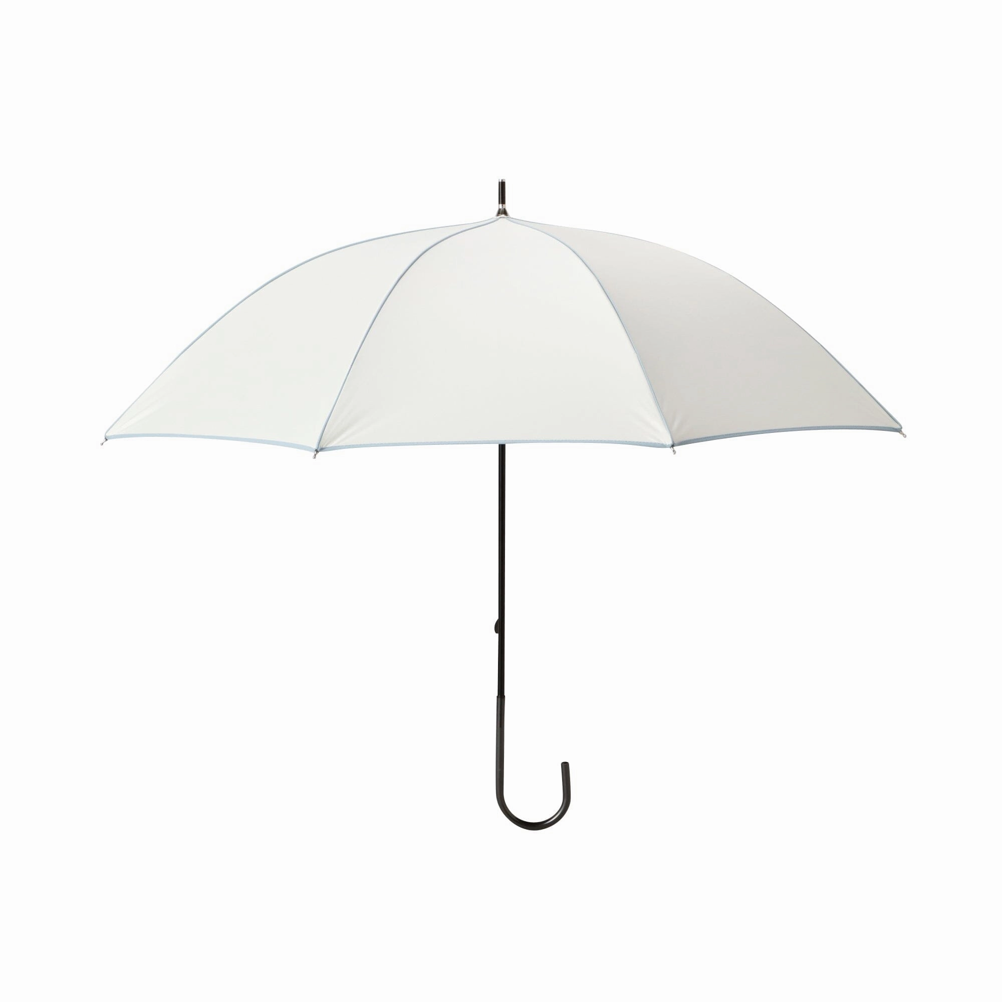 Blackout Piping Long Umbrella 50cm White