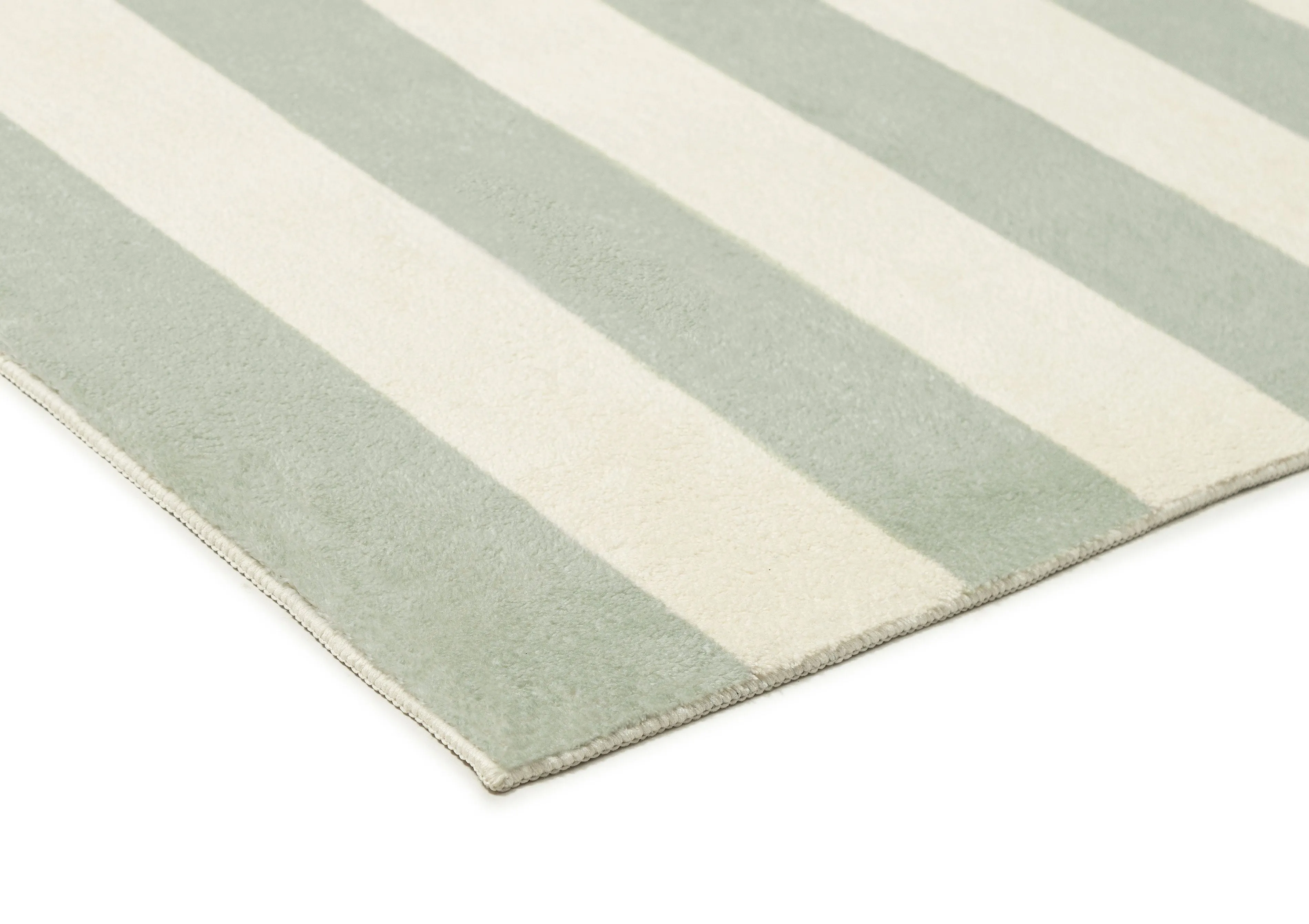 Blair Green Sage Stripe Washable Rug