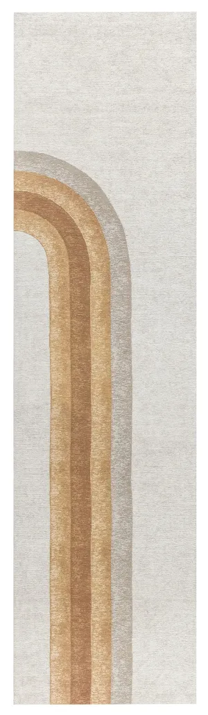 Blake Orange Rainbow Runner Rugmodern color block patchwork rug
