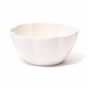 Blanche Bowl Medium Flower  Whitehand-painted ceramic bowl