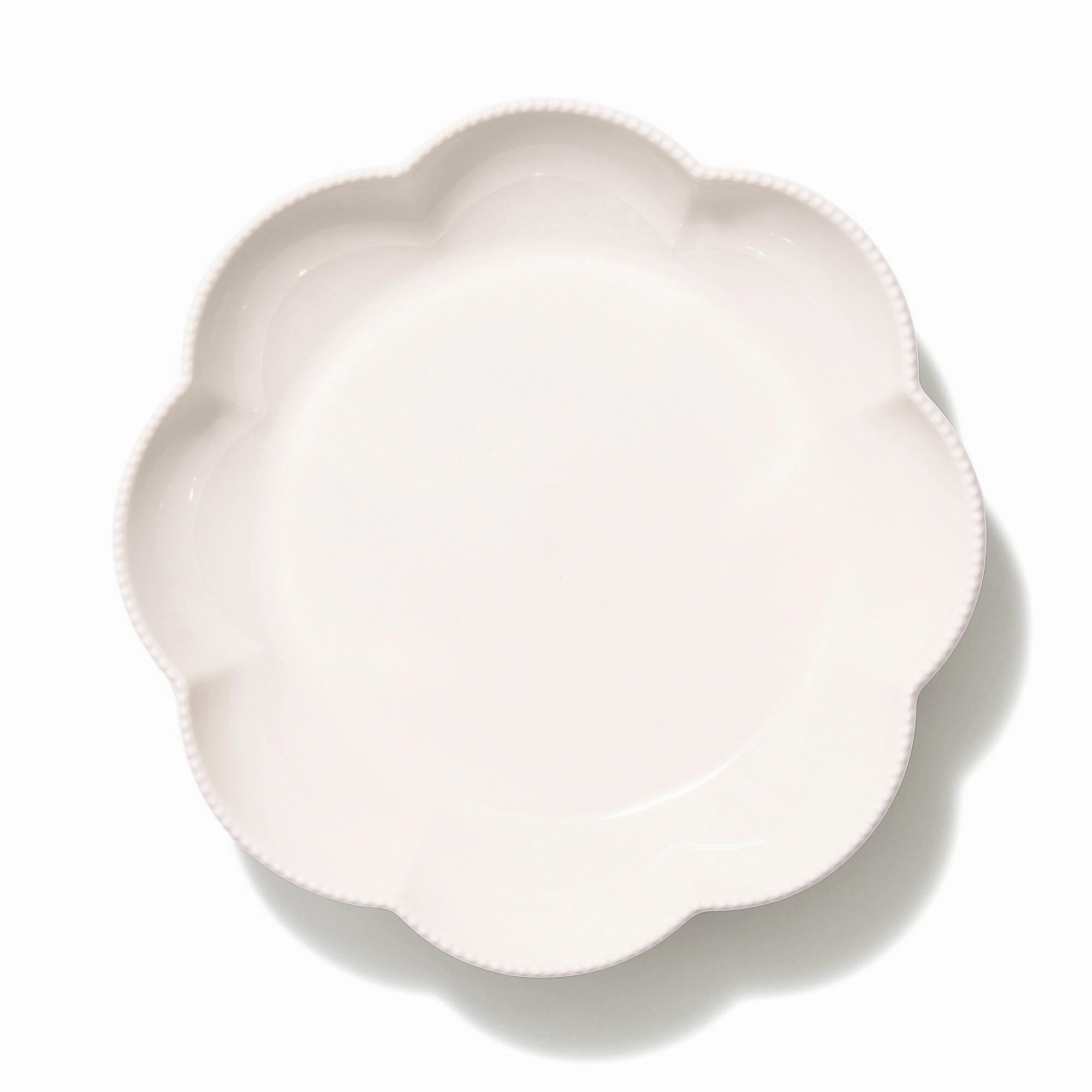 Blanche Deep Plate Flower  Whitehand-painted ceramic bowl