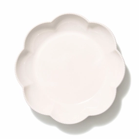 Blanche Deep Plate Flower  Whitehand-painted ceramic bowl