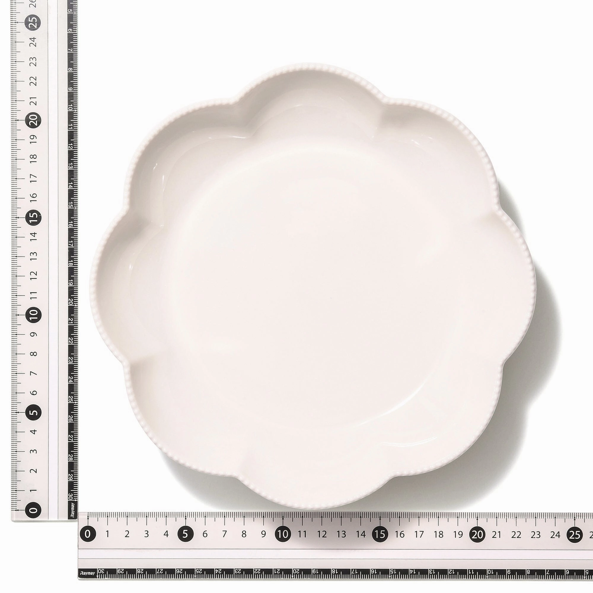 Blanche Deep Plate L Flower White
