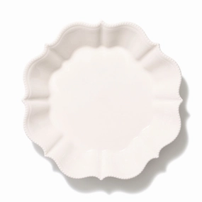 Blanche Deep Plate L Wave Whitehand-painted ceramic bowl