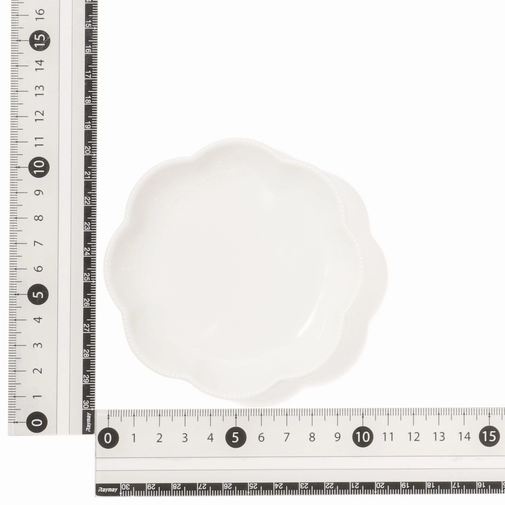 Blanche Deep Plate SS Flower White