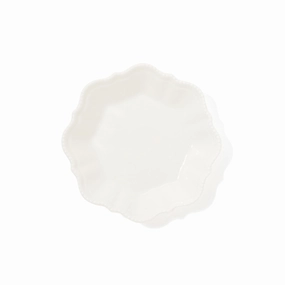 Blanche Deep Plate SS Wave  Whitehand-painted ceramic bowl