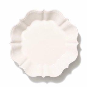Blanche Deep Plate Wave  Whitehand-painted ceramic bowl