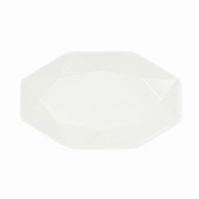 Blanche Oval Plate Octagon  Whitehand-painted ceramic bowl