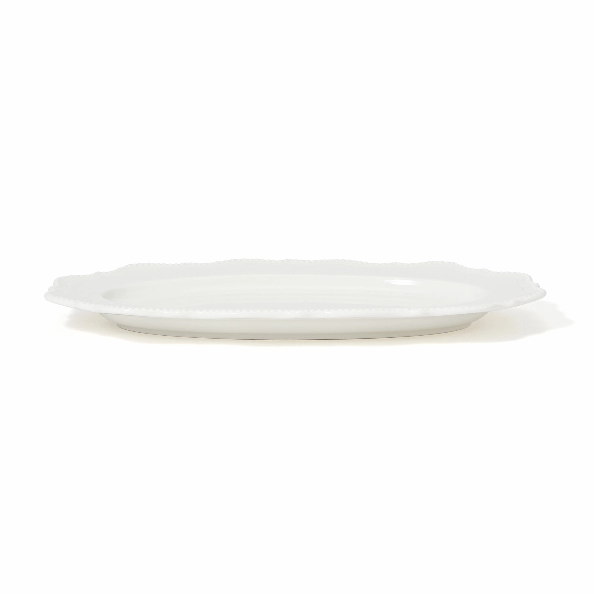 Blanche Oval Plate Wave  White