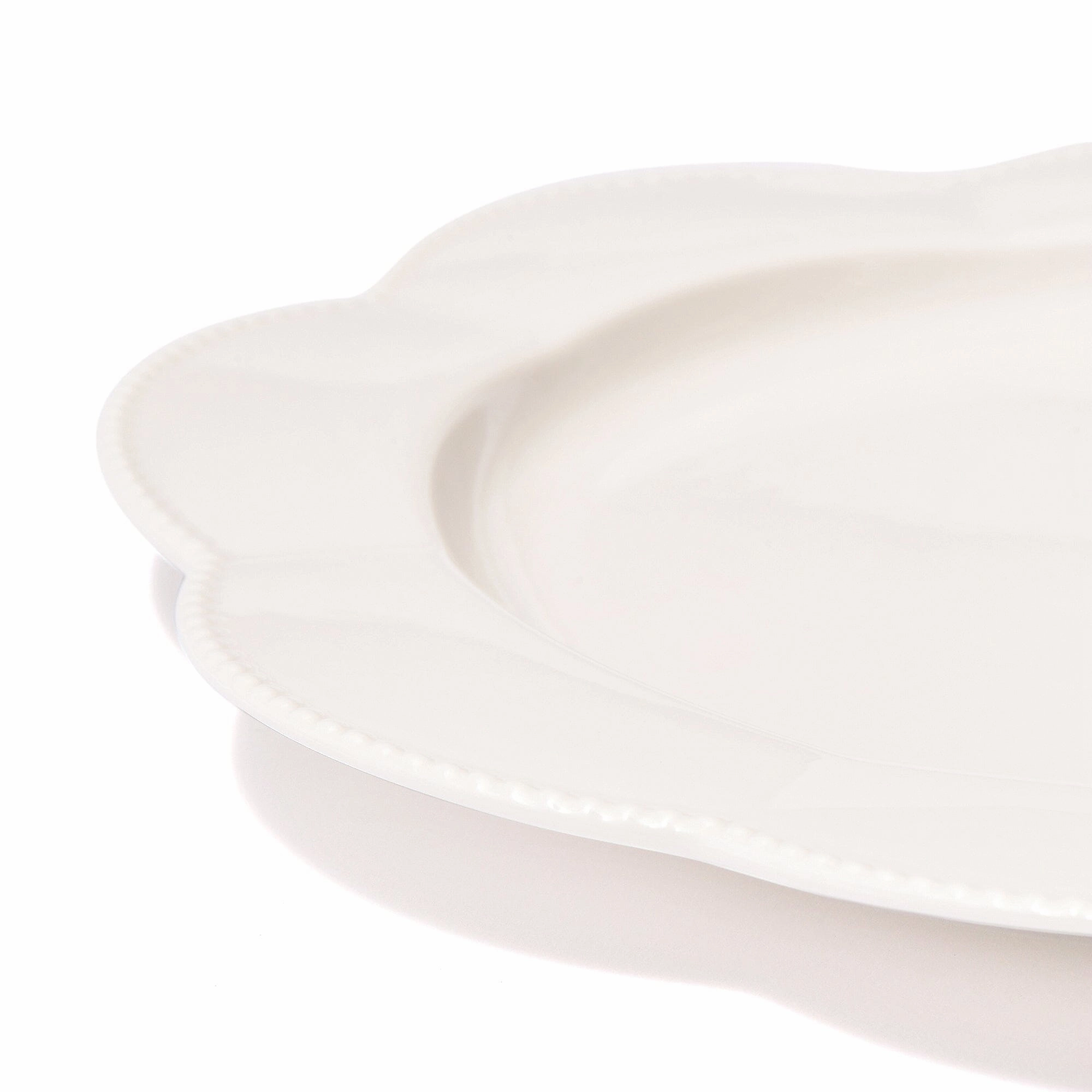 Blanche Plate Large Flower  White