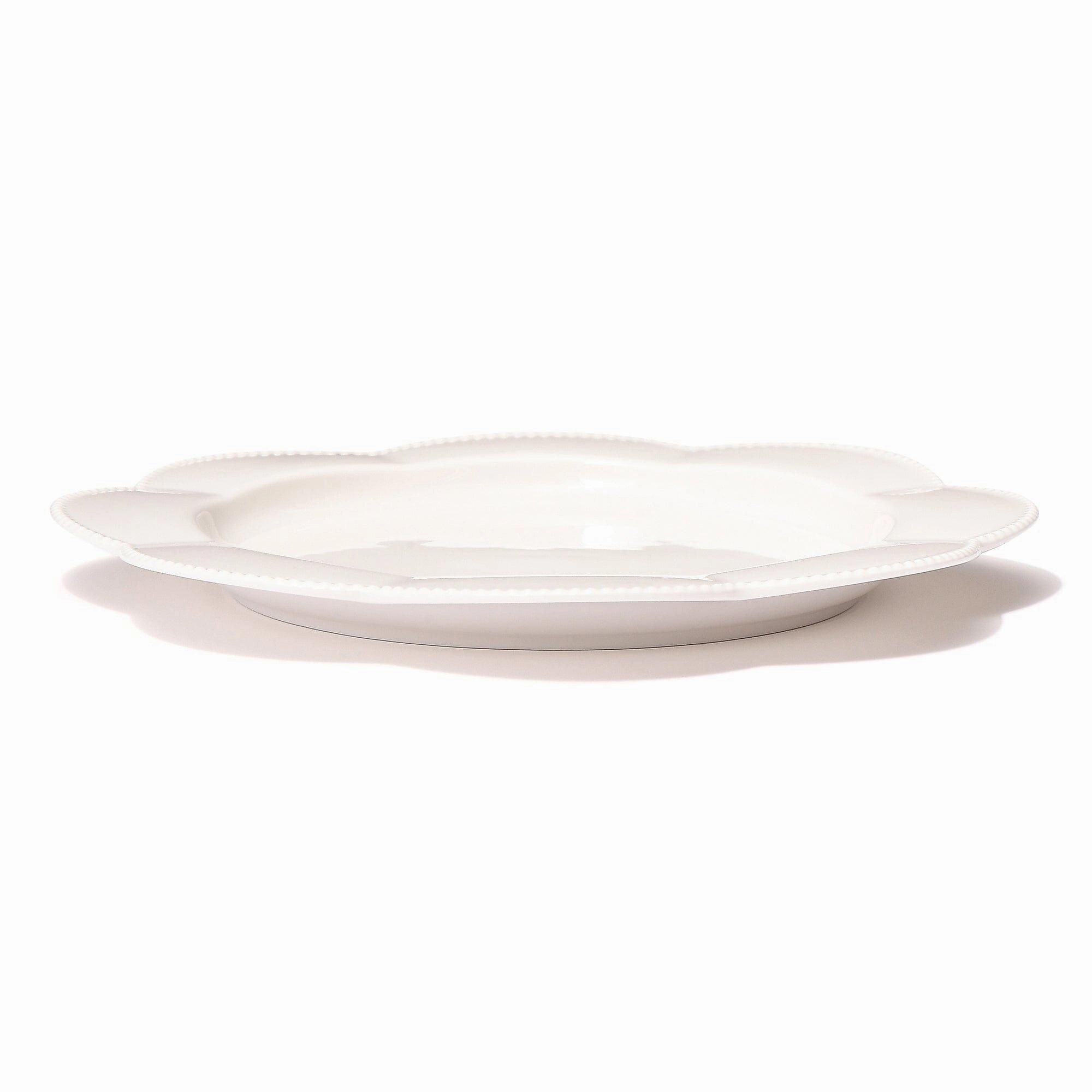Blanche Plate Large Flower White
