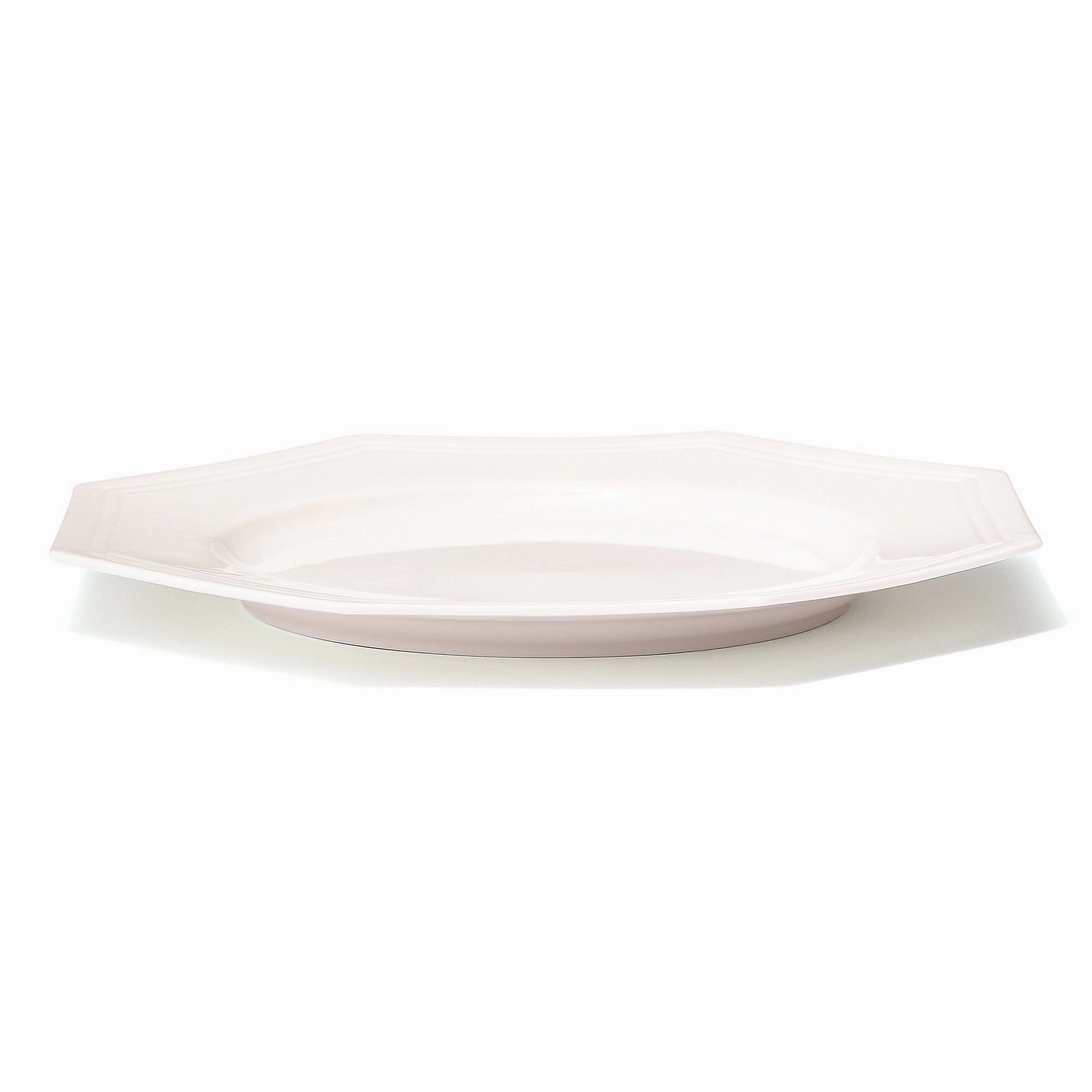 Blanche Plate Large Octagon  White