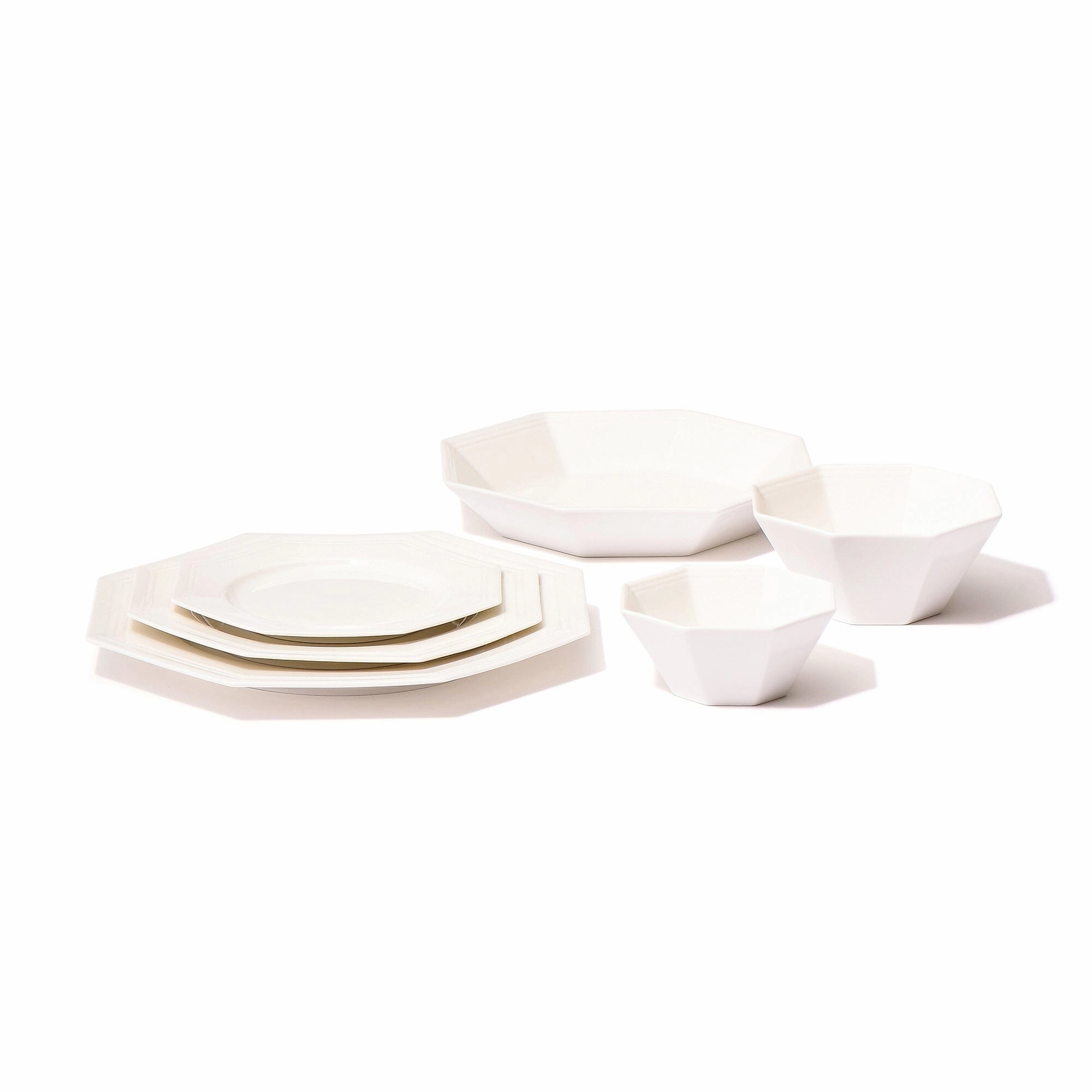 Blanche Plate Large Octagon  White