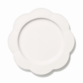 Blanche Plate Medium Flower Whitehand-painted ceramic bowl