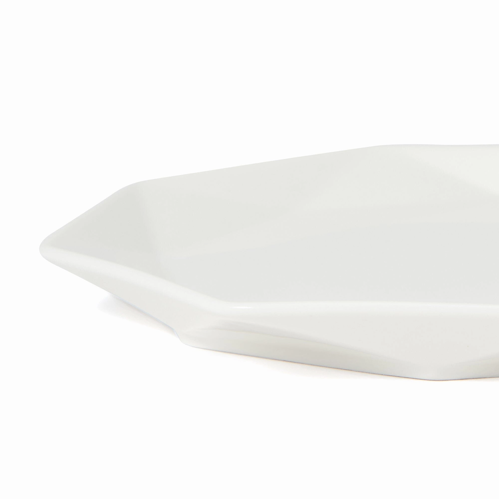 Blanche Plate S Octagon  White