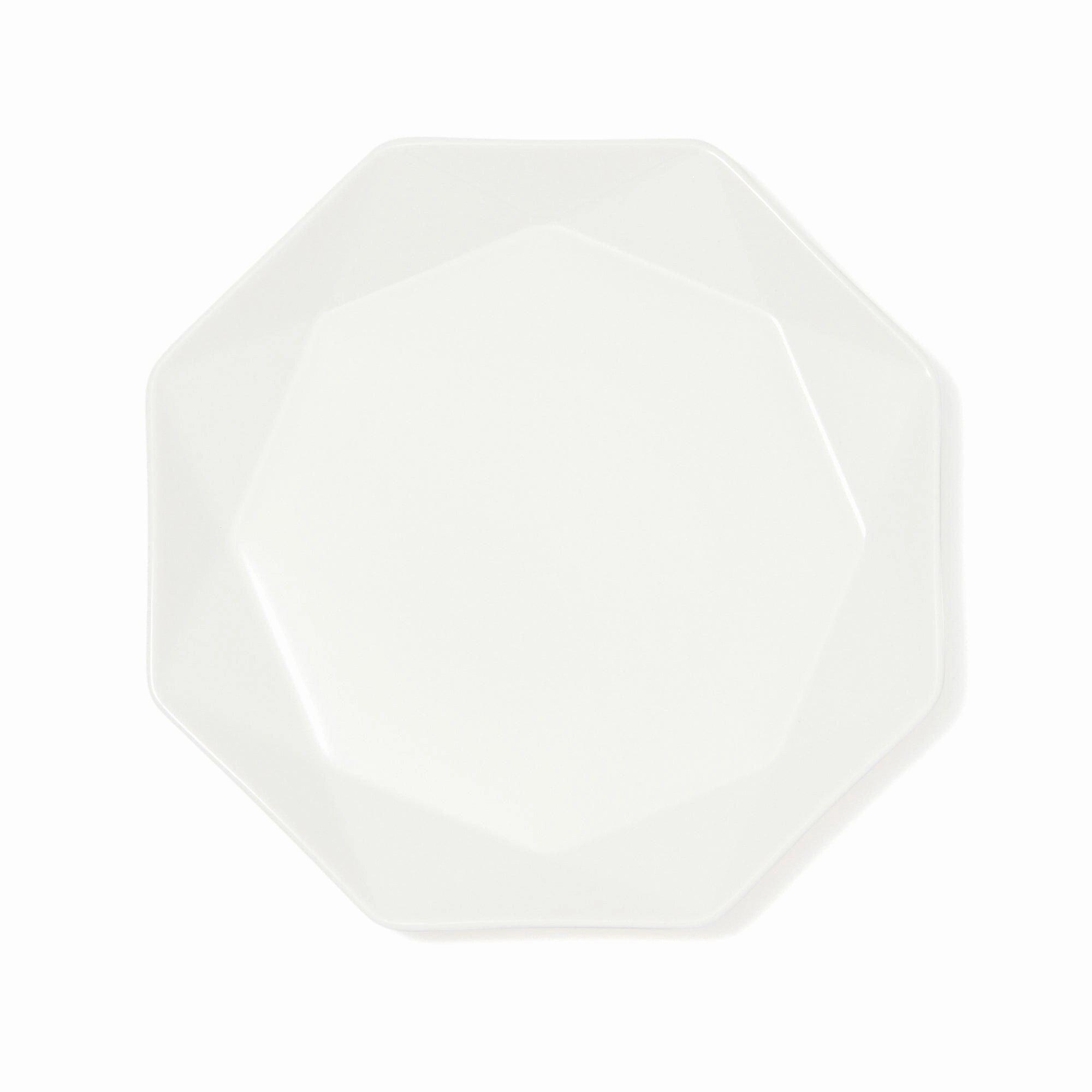 Blanche Plate S Octagon  Whitehand-painted ceramic bowl