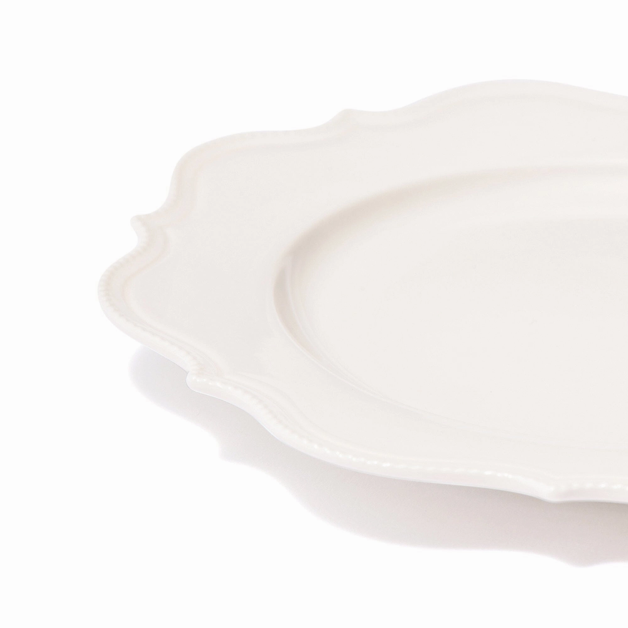 Blanche Plate Small Wave  White