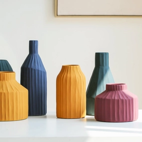 Block Color Ceramic Vasehome decor ,wall decor 