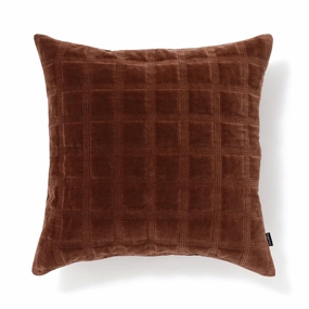 Block Quilt Cushion Cover 450 X 450 Brownbedding sets ,throw blankets 