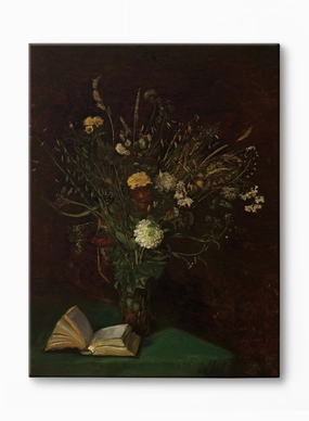 Blooms & Books, Canvasindoor decorative canvas print