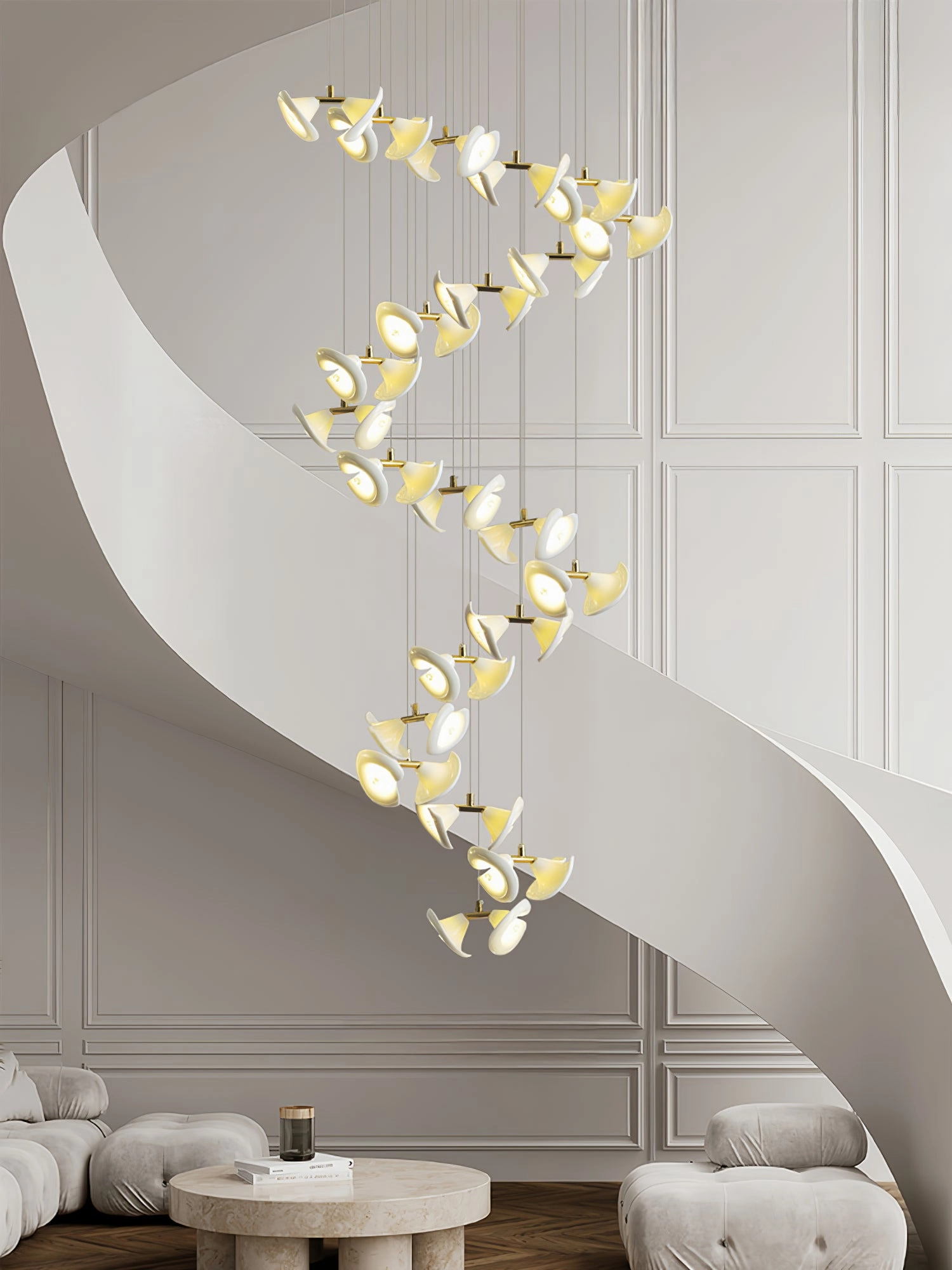 Blossom Double Horn Chandelier