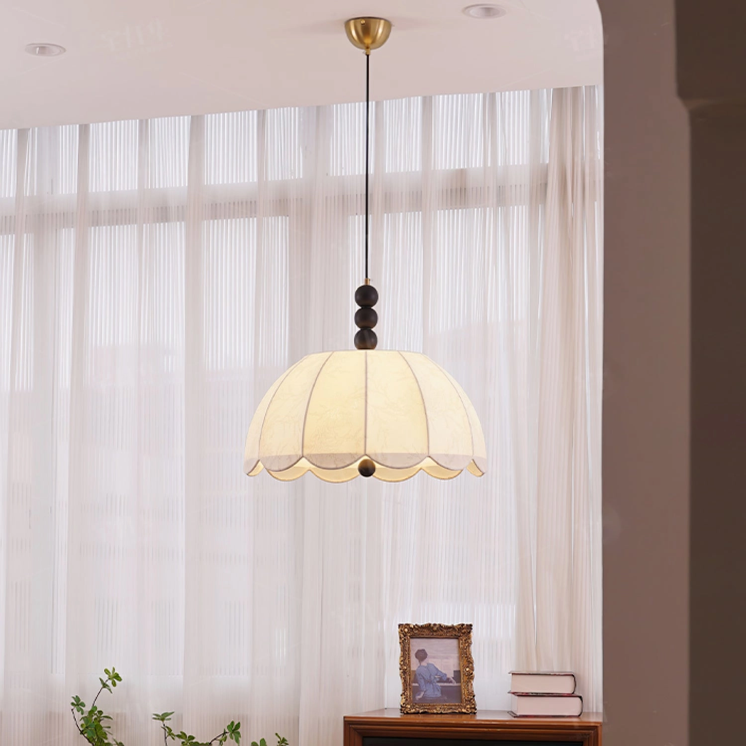 Blossom Fabric Swag Pendant Light