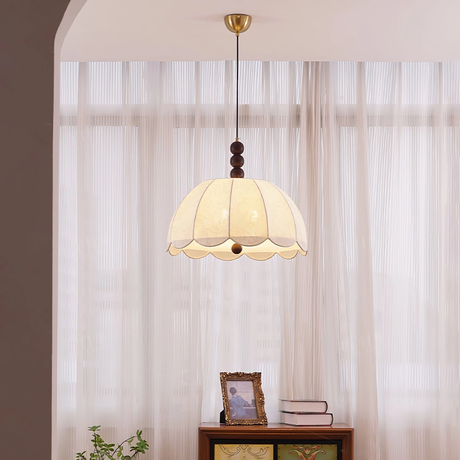 Blossom Fabric Swag Pendant Light