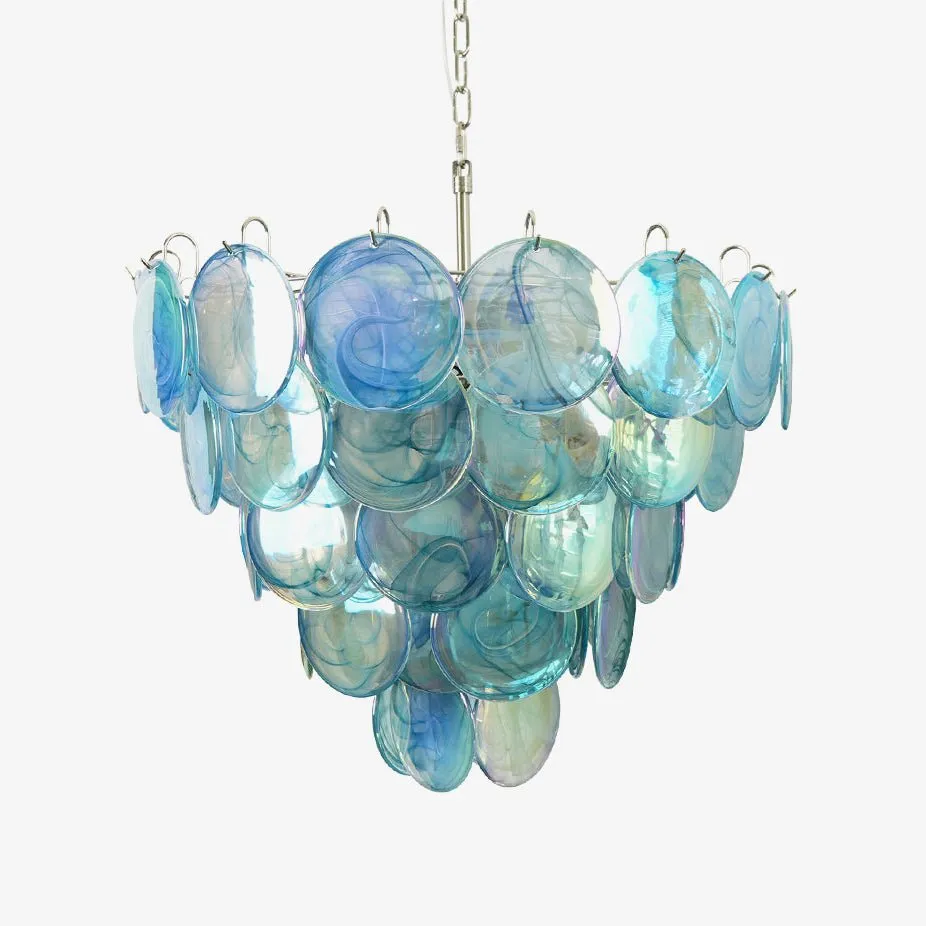 Blue Murano Disc Chandelierrustic chandelier,bedroom chandelier 