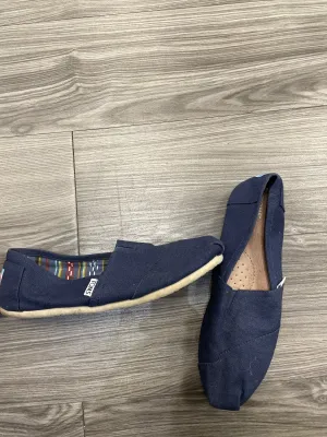 Blue Shoes Flats Toms, Size 10 toms